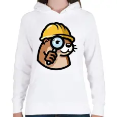 PRINTFASHION vidra fej - Női kapucnis pulóver - Fehér