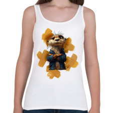 PRINTFASHION vidra - Női atléta - Fehér női trikó