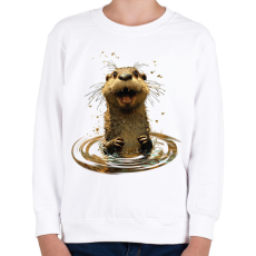 PRINTFASHION vidra póló - Gyerek pulóver - Fehér