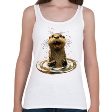 PRINTFASHION vidra póló - Női atléta - Fehér női trikó