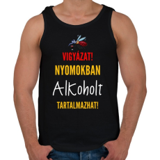 PRINTFASHION Vigyázat! - Férfi atléta - Fekete