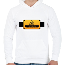 PRINTFASHION Vigyázat! Friss jogsis az úton - Férfi kapucnis pulóver - Fehér női pulóver, kardigán