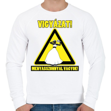 PRINTFASHION Vigyázat! Menyasszonnyal vagyok! - Férfi pulóver - Fehér női pulóver, kardigán