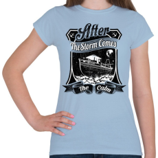 PRINTFASHION Vihar után - Női póló - Világoskék