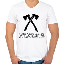 PRINTFASHION viking - Berserker - Férfi V-nyakú póló - Fehér férfi póló