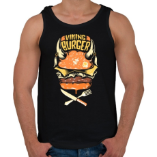 PRINTFASHION Viking Burger - Férfi atléta - Fekete