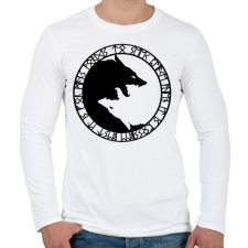 PRINTFASHION Viking farkasok - Férfi hosszú ujjú póló - Fehér férfi póló