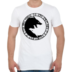 PRINTFASHION Viking farkasok - Férfi póló - Fehér