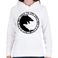 PRINTFASHION Viking farkasok - Női kapucnis pulóver - Fehér