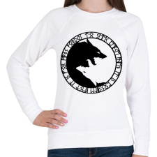 PRINTFASHION Viking farkasok - Női pulóver - Fehér női pulóver, kardigán