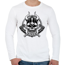 PRINTFASHION Viking - Férfi hosszú ujjú póló - Fehér férfi póló