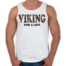 PRINTFASHION Viking for a life - Férfi atléta - Fehér atléta, trikó