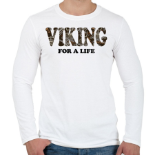 PRINTFASHION Viking for a life - Férfi hosszú ujjú póló - Fehér férfi póló