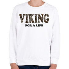 PRINTFASHION Viking for a life - Gyerek pulóver - Fehér gyerek pulóver, kardigán
