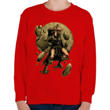 PRINTFASHION Viking - Gyerek pulóver - Piros gyerek pulóver, kardigán