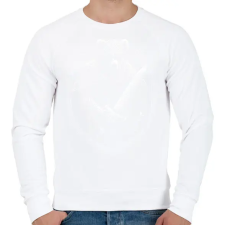 PRINTFASHION Viking maci - Férfi pulóver - Fehér férfi pulóver, kardigán