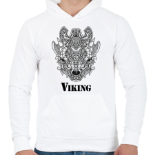 PRINTFASHION Viking minta - Férfi kapucnis pulóver - Fehér női pulóver, kardigán