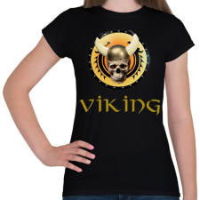 PRINTFASHION viking skull - Női póló - Fekete női póló