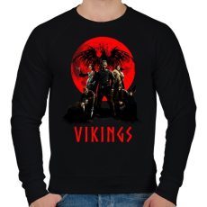 PRINTFASHION VIKINGS - Férfi pulóver - Fekete