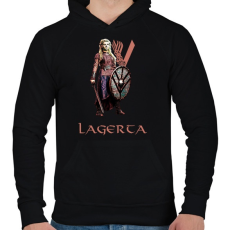 PRINTFASHION vikings-lagerta - Férfi kapucnis pulóver - Fekete