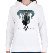 PRINTFASHION Vikings - Női kapucnis pulóver - Fehér női pulóver, kardigán