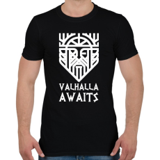 PRINTFASHION Vikings Valhalla - Férfi póló - Fekete