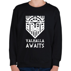 PRINTFASHION Vikings Valhalla - Gyerek pulóver - Fekete