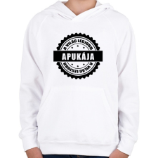 PRINTFASHION Világ legjobb apukája - Gyerek kapucnis pulóver - Fehér gyerek pulóver, kardigán