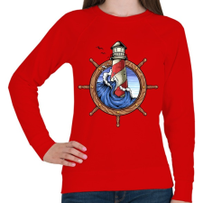 PRINTFASHION Világító torony  - Női pulóver - Piros női pulóver, kardigán