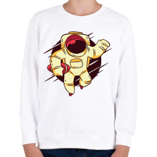 PRINTFASHION Világűr foci - Gyerek pulóver - Fehér gyerek pulóver, kardigán