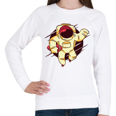 PRINTFASHION Világűr foci - Női pulóver - Fehér