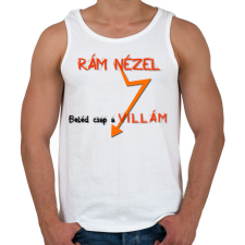 PRINTFASHION VILLÁM - Férfi atléta - Fehér atléta, trikó