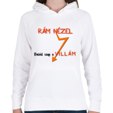 PRINTFASHION VILLÁM - Női kapucnis pulóver - Fehér