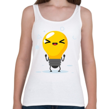 PRINTFASHION Villanykörte - Női atléta - Fehér női trikó