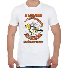 PRINTFASHION Villanyszerelő február - Férfi póló - Fehér