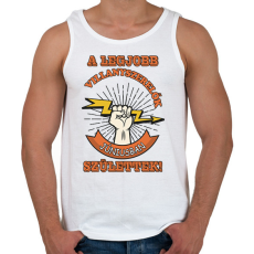 PRINTFASHION Villanyszerelő június - Férfi atléta - Fehér