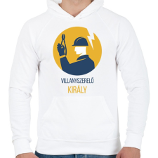 PRINTFASHION Villanyszerelő király - Férfi kapucnis pulóver - Fehér női pulóver, kardigán