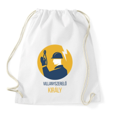 PRINTFASHION Villanyszerelő király - Sportzsák, Tornazsák - Fehér tornazsák