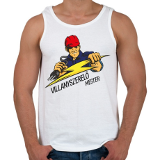 PRINTFASHION Villanyszerelő mester - Férfi atléta - Fehér