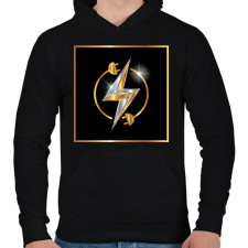 PRINTFASHION Villanyszerelő minta - Férfi kapucnis pulóver - Fekete női pulóver, kardigán