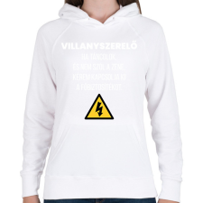 PRINTFASHION Villanyszerelő póló - Női kapucnis pulóver - Fehér női pulóver, kardigán