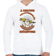 PRINTFASHION Villanyszerelő szeptember - Férfi kapucnis pulóver - Fehér férfi pulóver, kardigán