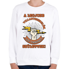 PRINTFASHION Villanyszerelő szeptember - Gyerek pulóver - Fehér gyerek pulóver, kardigán