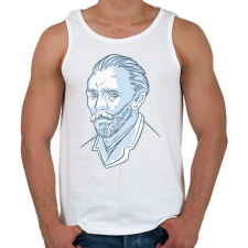 PRINTFASHION Vincent Van Gogh - Férfi atléta - Fehér atléta, trikó