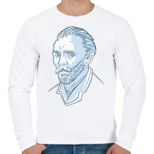 PRINTFASHION Vincent Van Gogh - Férfi pulóver - Fehér férfi pulóver, kardigán