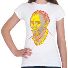 PRINTFASHION Vincent Van Gogh yellow-red - Női póló - Fehér