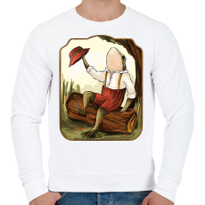 PRINTFASHION Vintage béka - Férfi pulóver - Fehér