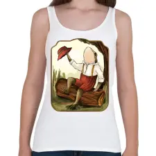 PRINTFASHION Vintage béka - Női atléta - Fehér női trikó