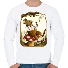 PRINTFASHION Vintage egér - Férfi pulóver - Fehér férfi pulóver, kardigán