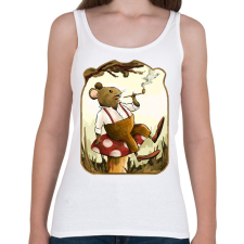 PRINTFASHION Vintage egér - Női atléta - Fehér női trikó